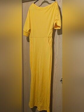 Versatile Yellow Women's Jumpsuit